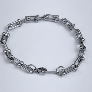 Pulseira Elo Cadeado com Esferas