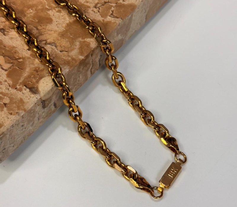 Corrente Masculina Elo Português 60cm em Aço Inox – Fecho Gaveta (1)
