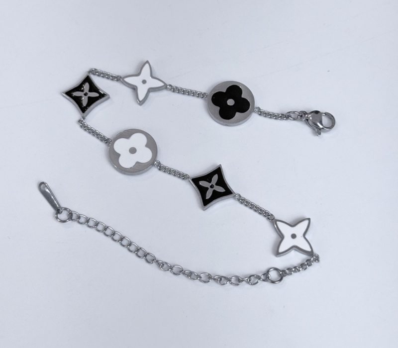 Pulseira Inspiração VanCleef + Louis Vuitton Prateado (2)